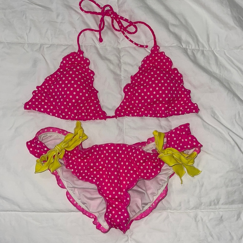 Victoria's Secret Pink Polka Dot Bikini Set Swim S/M